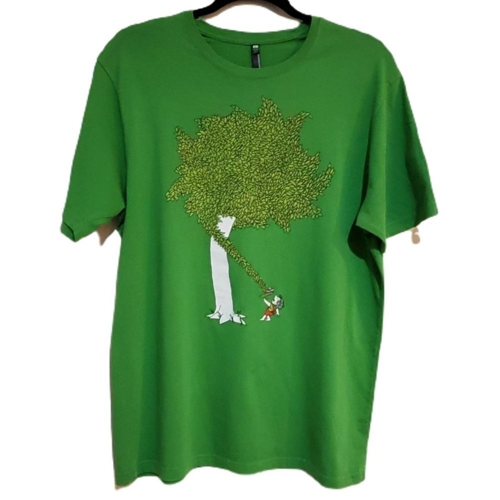 Taking Tree Design By Humans Large Tree Graphic Tee Shirt Green Women Size Large